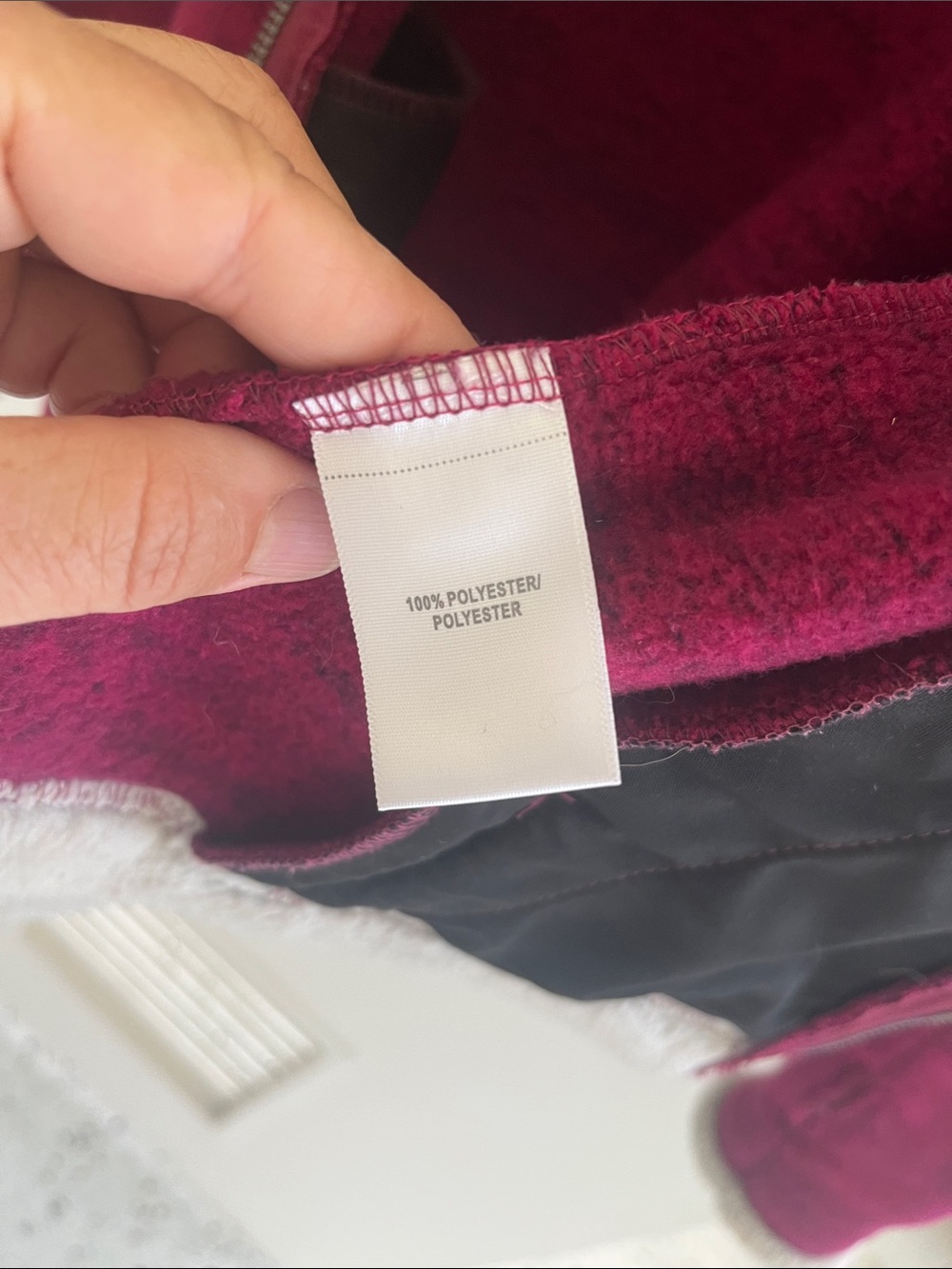Kuhl Women's Burgundy Zip Teddy Jacket with Cream Sherpa Hood - Picture 10 of 11